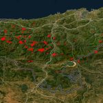 Localización de los incendios declarados en Cantabria desde el 4 de abril